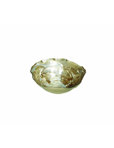 ANEMONE CHAMPAGNE COL. GLASS DISH | Brandani