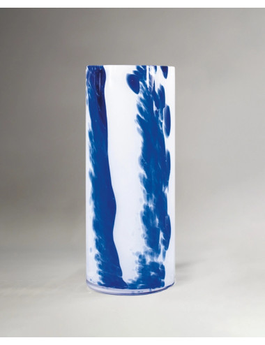 VASO DORICO BIANCO/BLU VETRO | Brandani