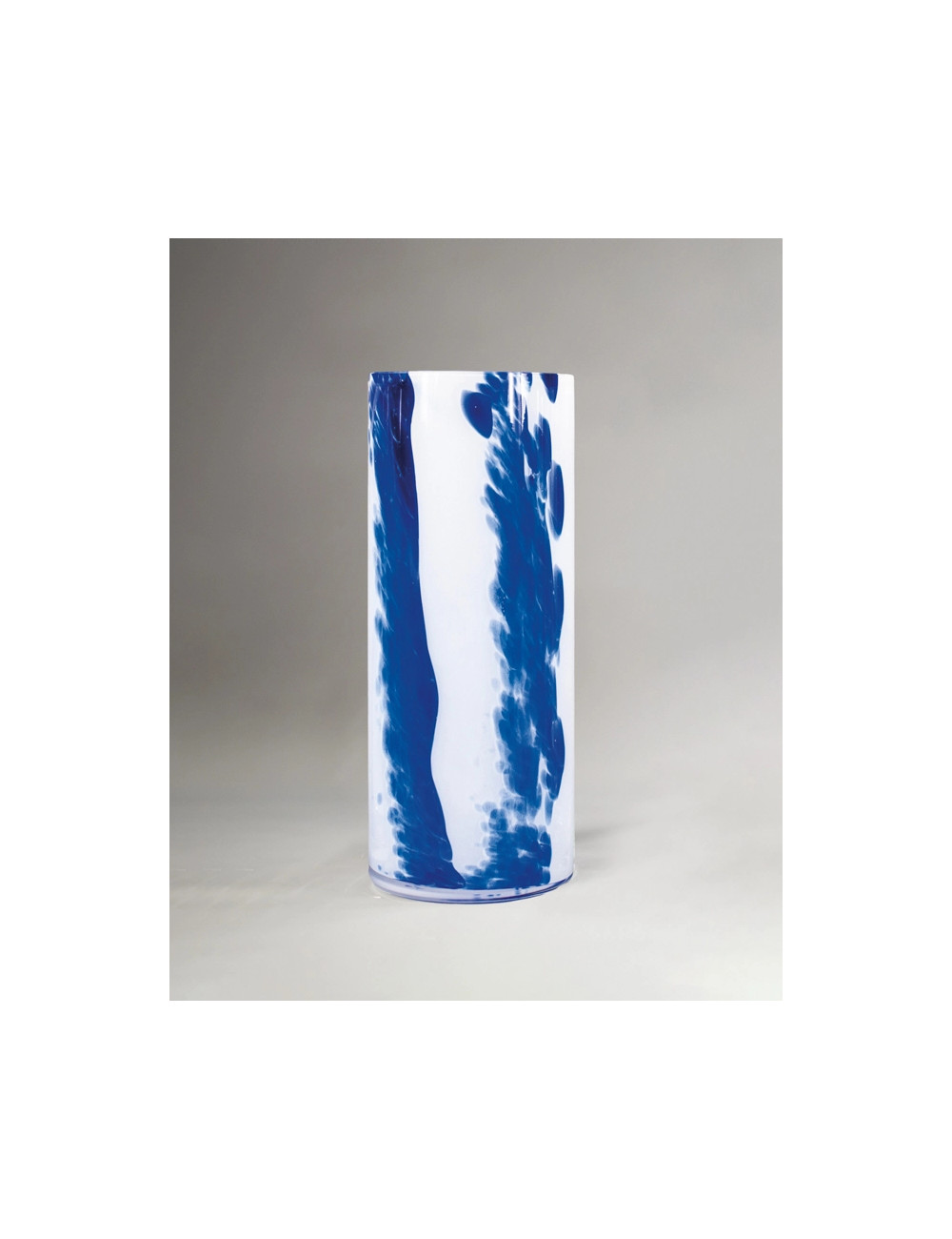 VASO DORICO BIANCO/BLU VETRO | Brandani