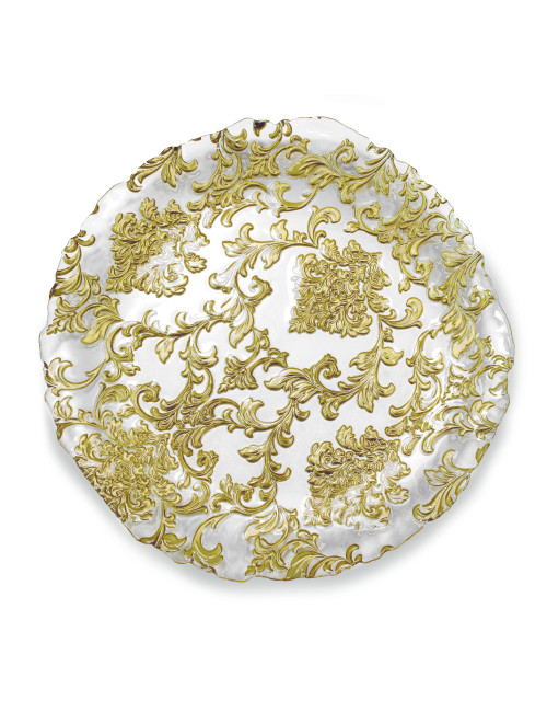 DAMASCO GOLD GLASS PLATE | Brandani