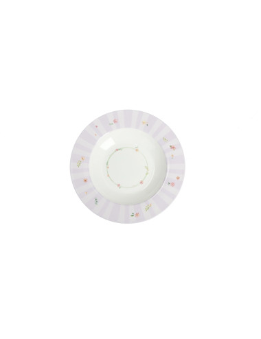 TAVOLA 18 PZ POLLINE LILLA NEW BONE CHINA | Brandani