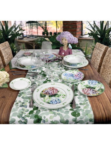 PIATTINO PANE & PASTRY FLORA SET 6 PZ NEW BONE CHINA | Brandani