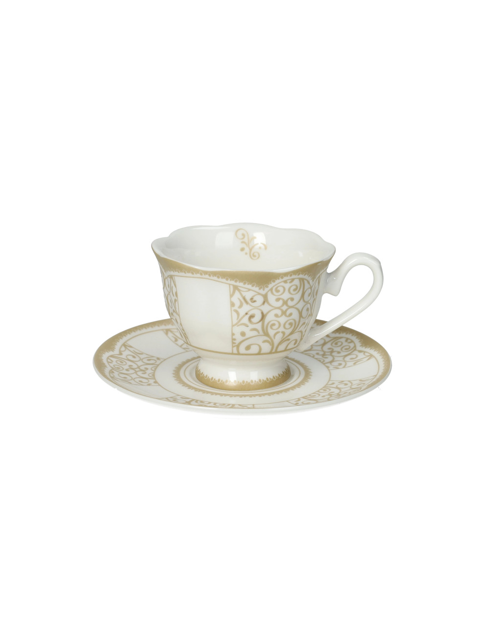 TAZZINA CAFFE GOLDEN EYE SET 2 PZ NEW BONE CHINA | Brandani