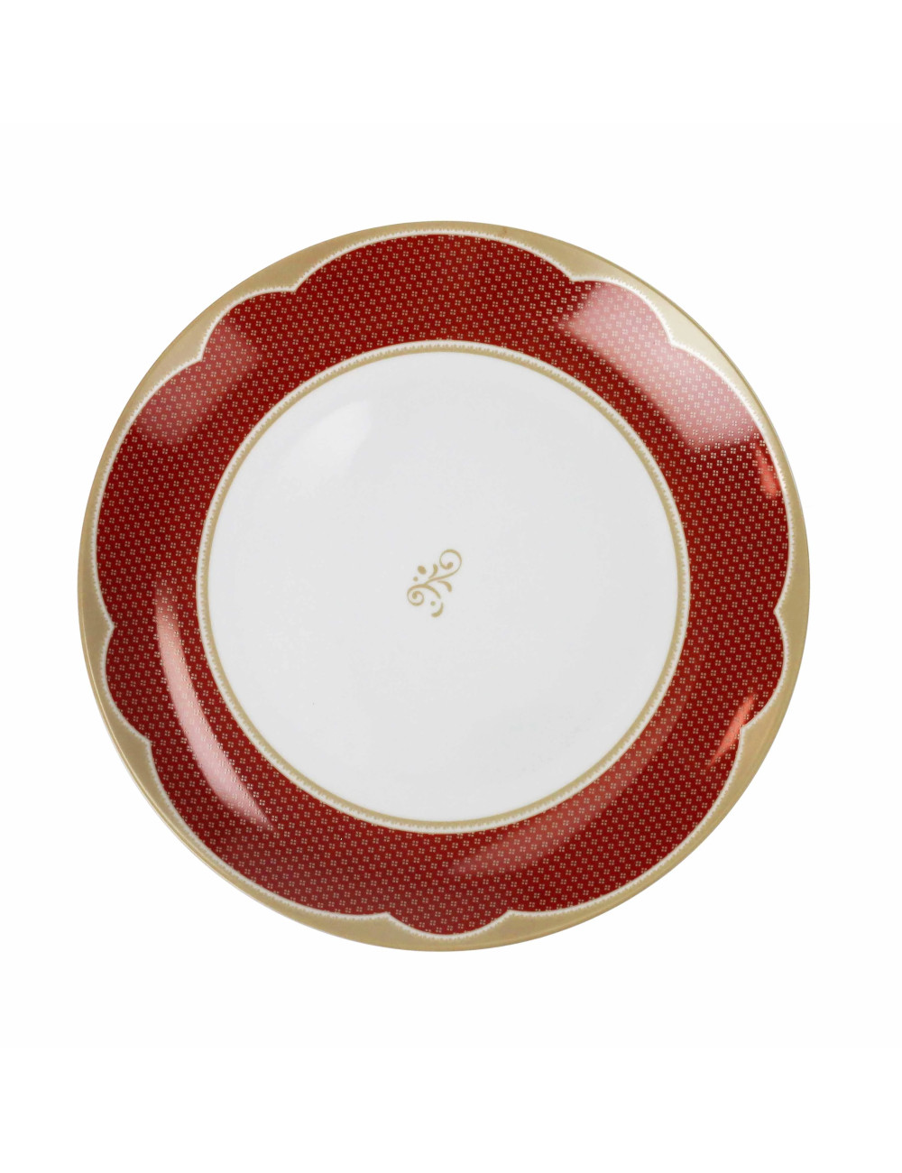 PIATTO PORTATA GOLDEN EYE RED PORCELLANA | Brandani