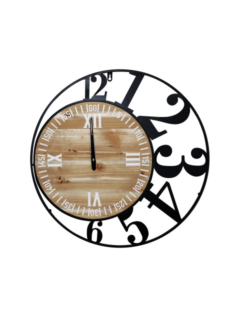 OROLOGIO INDUSTRIAL NUMBER METALLO/LEGNO | Brandani