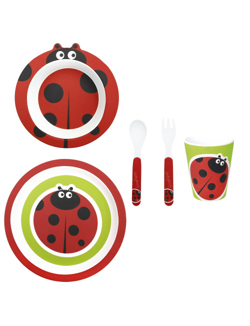 SET BABY 5 PZ COCCINELLA MELAMINA | Brandani