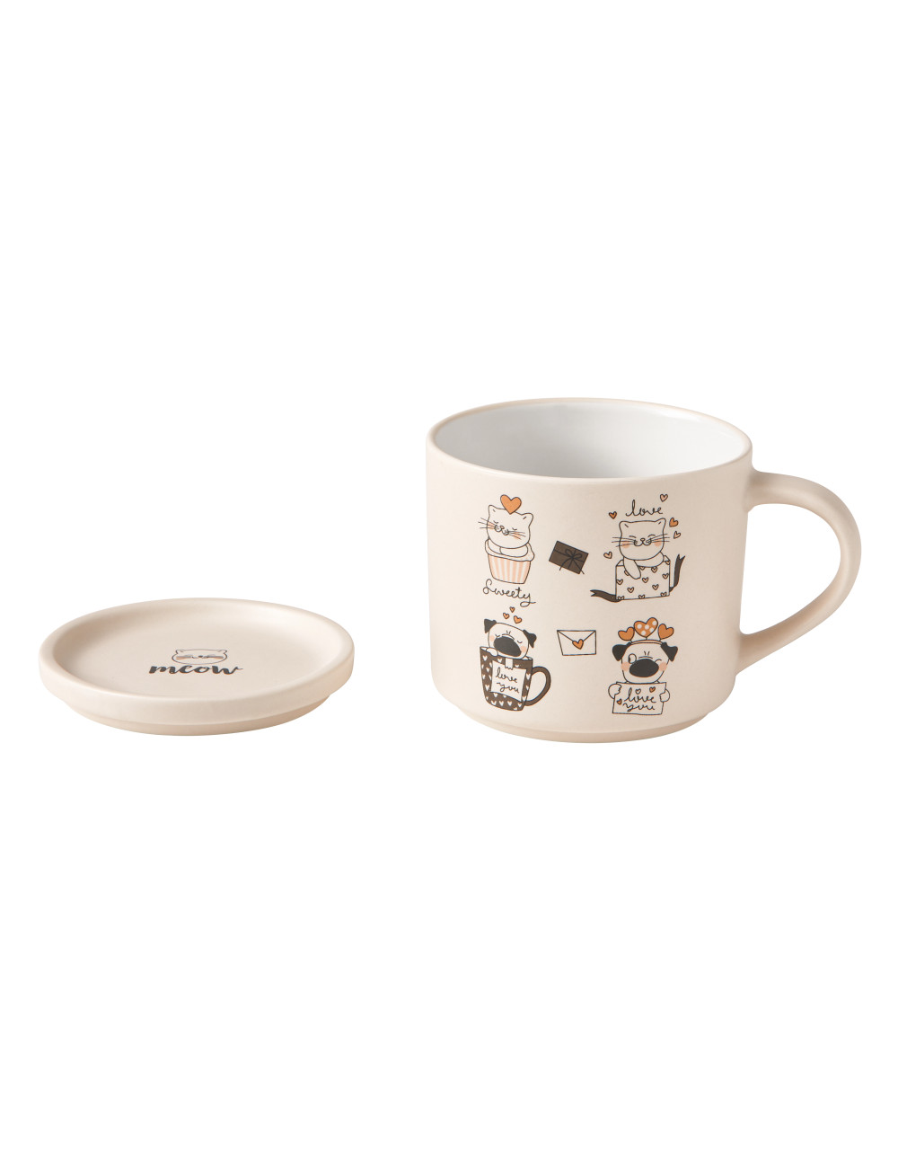 MUG GATTI SET 2 PZ NEW BONE CHINA | Brandani