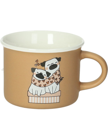 TAZZINA CAFFE' CANI E GATTI SET 4 PZ NEW BONE CHINA | Brandani