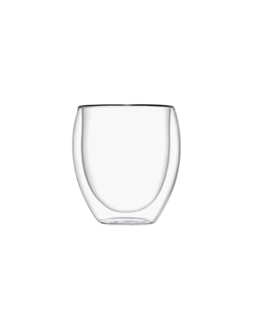 BICCHIERE DOUBLE WALL GLASS SET 2 PZ VETRO | Brandani