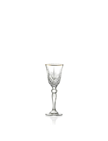 GOLD AND GOLD CRYSTAL GLASS LIQUOR GLASS | Brandani