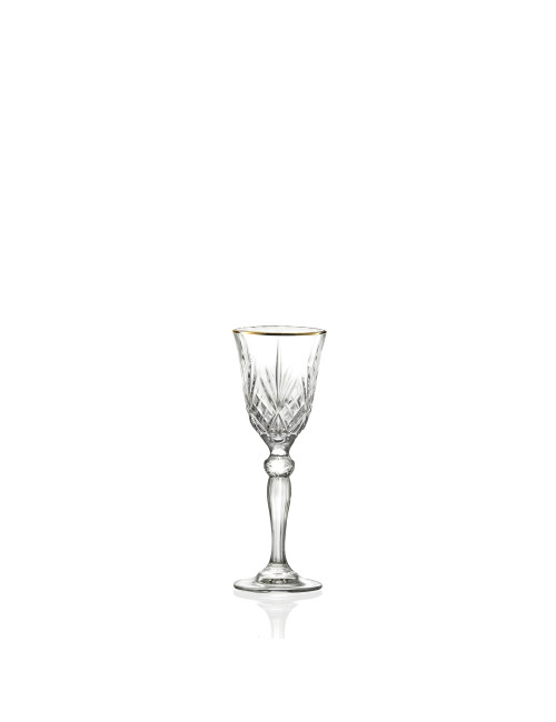 GOLD AND GOLD CRYSTAL GLASS LIQUOR GLASS | Brandani