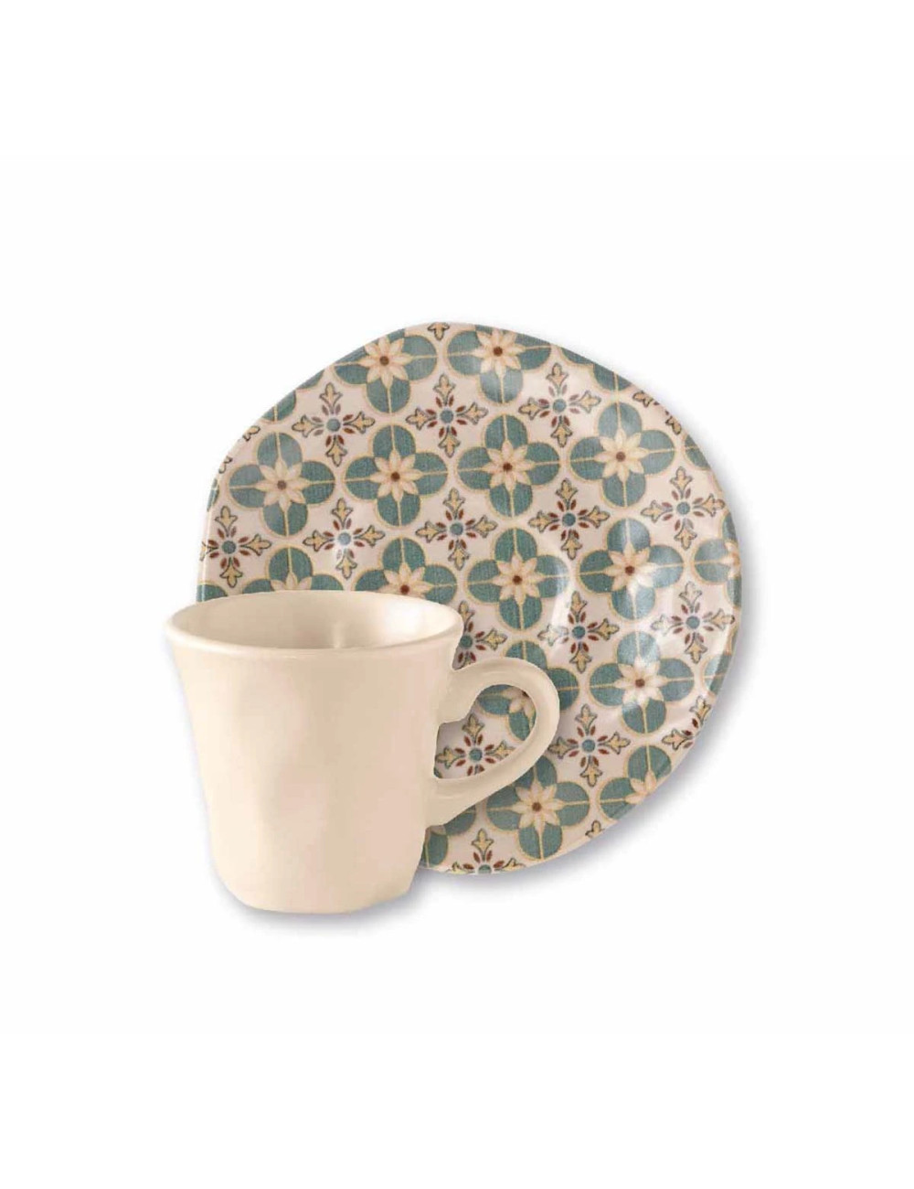 LE CEMENTINE 2 PCS SET PORCELAIN STONEWARE COFFEE CUPS | Brandani