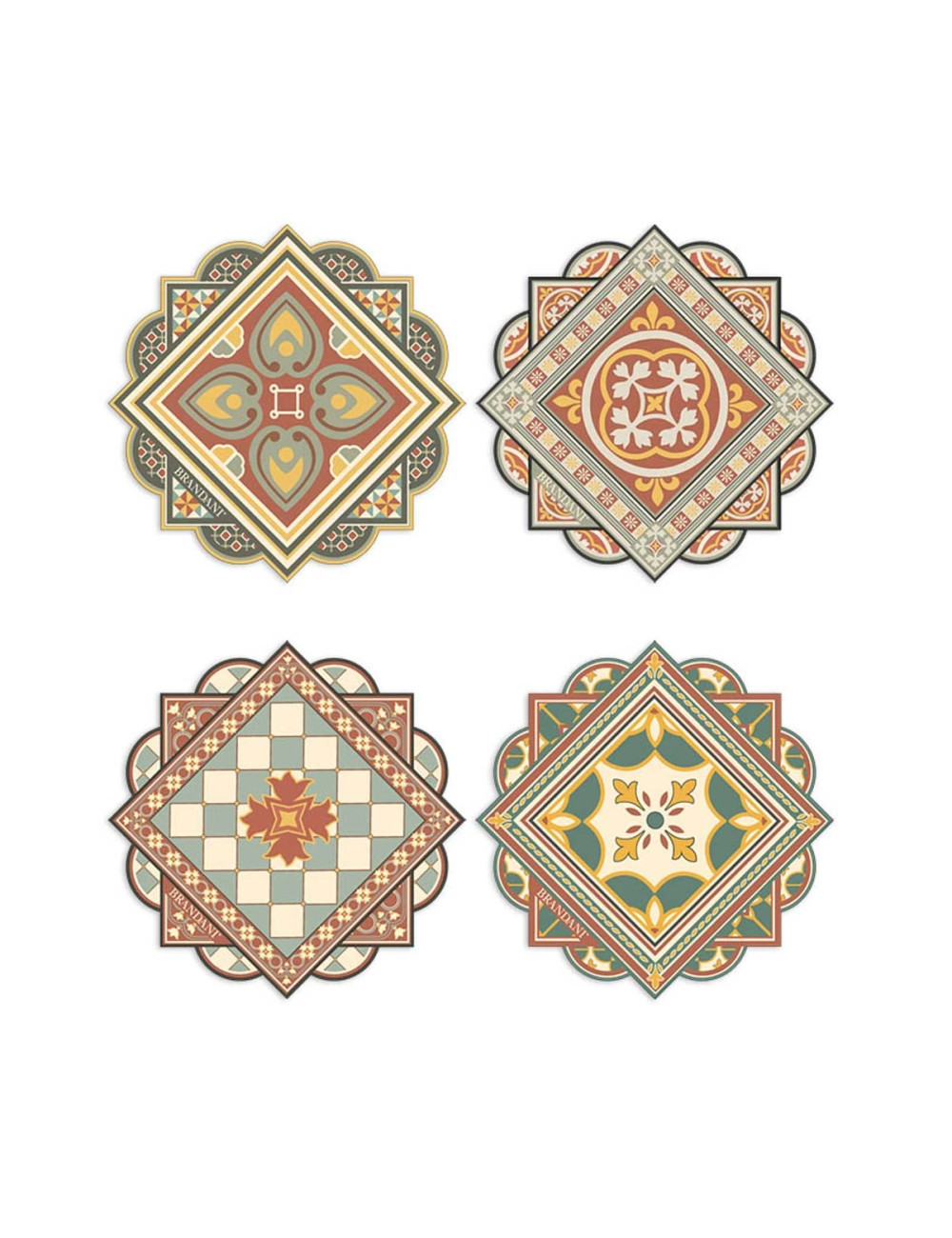 DECORATION LE CEMENTINE SET 4 PZ CERAMICA/SUGHERO | Brandani