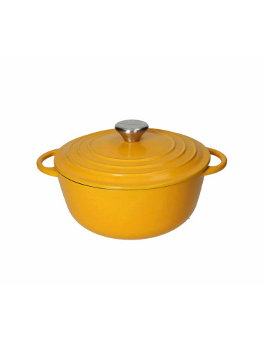 CASSERUOLA COCOTTE GIALLA GHISA SMALTATA CAPACITA' 3 LT | Brandani