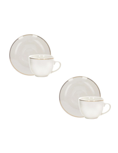 TAZZA THE PUNTO ORO SET 2 PEZZI PORCELLANA | Brandani