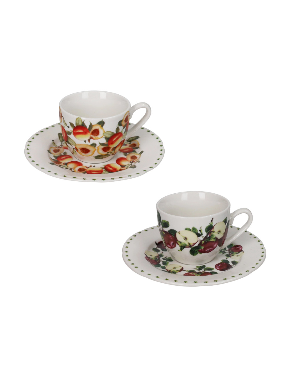 LE PRIMIZIE FRESH FRUITS 2 PCS COFFEE CUPS PORCELAIN SET | Brandani