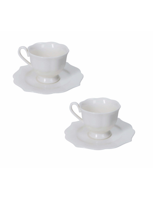 TAZZINA CAFFE QUEEN SET 2 PZ NEW BONE CHINA | Brandani