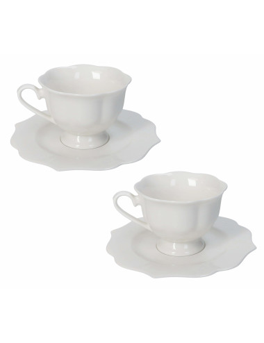 QUEEN NEW BONE CHINA TEA CUP 2 PC SET | Brandani