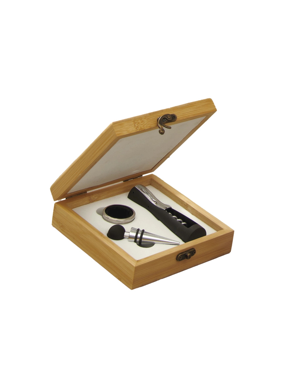 SET DEGUSTAZIONE VINO 3 PZ C/COFANETTO BAMBOO | Brandani