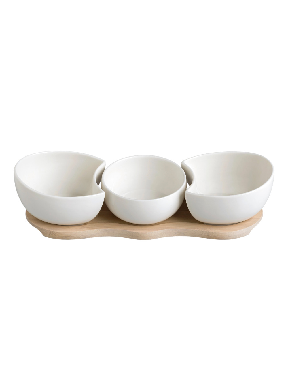 BUTTERFLY WHITE HORS D OEUVREDISH PORCELAINNAT. BAMBOO | Brandani