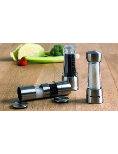 DOUBLE SPECIAL SALTPEPPER GRINDER ASSTAINLESS STEEL | Brandani