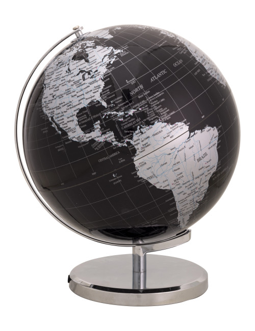 WORLD MAP LAMP BLACKSILVER PPPVCMETAL | Brandani