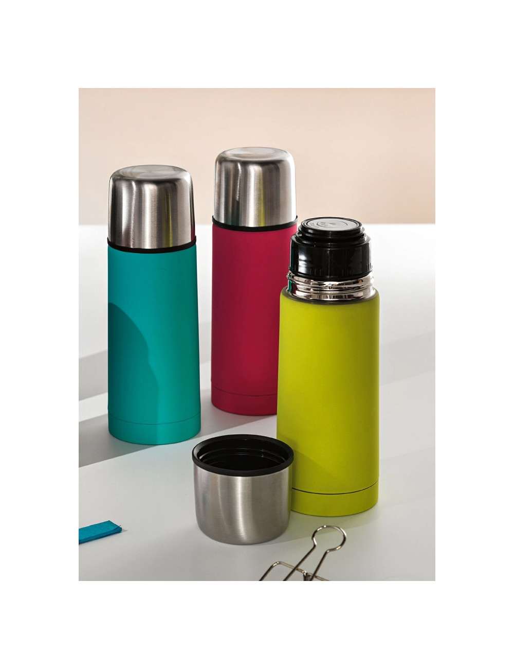 THERMOS 350ML CON VERSATORE ACQUA STOP E TAPPO CONTENITORE  | Brandani