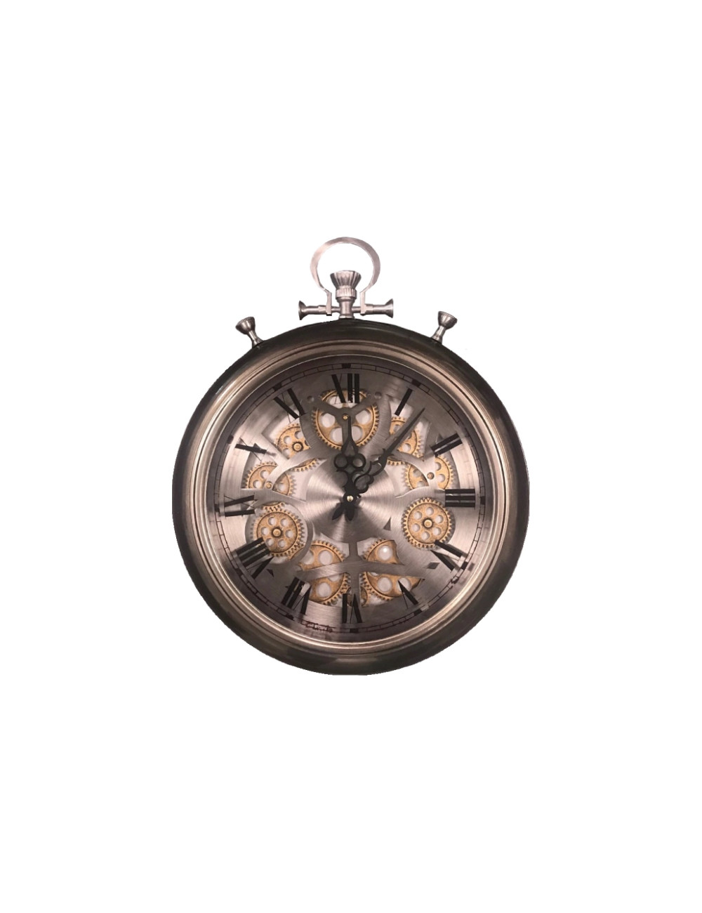 METAL CIPOLLOTTO CLOCK WITH MECHANISM IN VIEW | Brandani