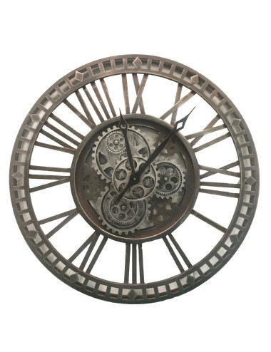 METAL MERIDIUM CLOCK WITH MECHANISM IN VIEW | Brandani