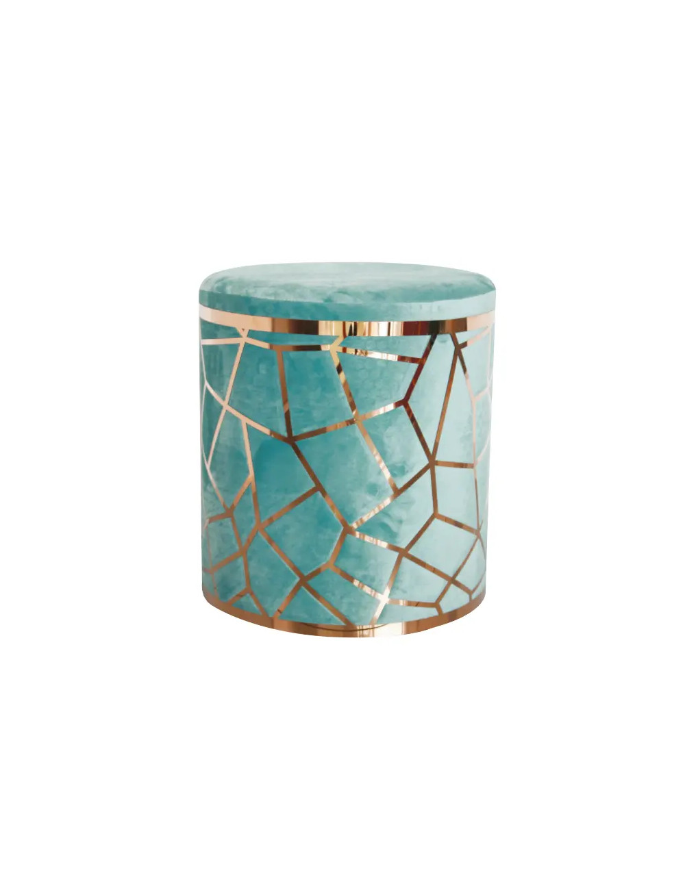 POUF TIFFANY VELLUTO CON TRAMA ORO METAL | Brandani