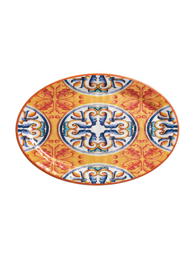 MEDICEA ORANGE MELAMINE TRAY | Brandani