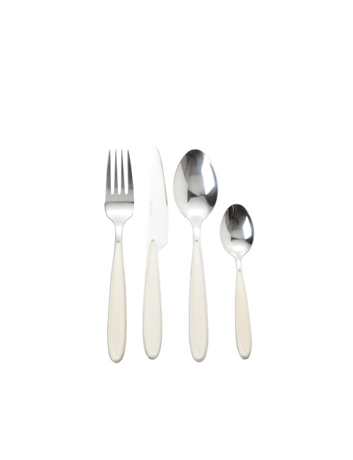 SET POSATE AVORIO 16 PZ INOX LUCIDO | Brandani