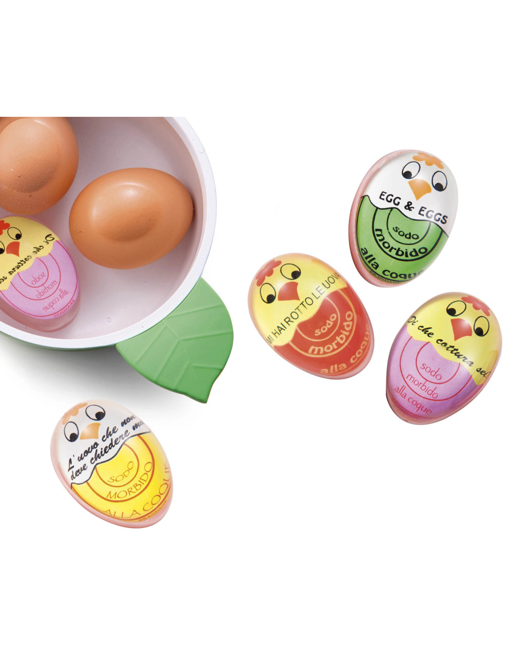 ASSORTED COLOR EGG COOKING LEVEL INDICATOR RESIN | Brandani