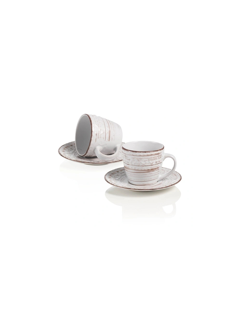 TAZZA CAPPUCCINA SERENDIPITY BIANCO SET 2 PZ STONEWARE | Brandani