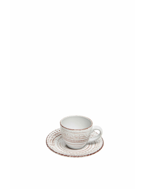 TAZZINA CAFFE SERENDIPITY BIANCO SET 2 PZ STONEWARE | Brandani