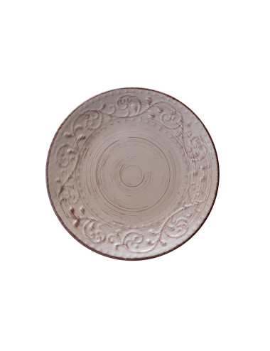 SERENDIPITY SAND COLOURED STONEWARE DINNER PLATE | Brandani