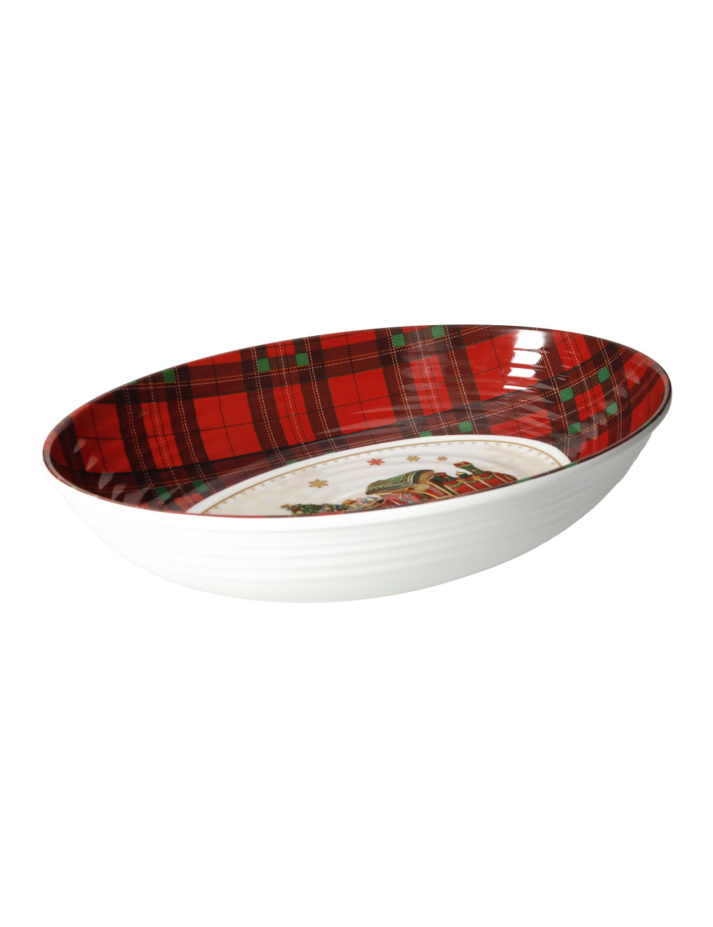 CHRISTMAS OVAL DISH MELAMINE | Brandani