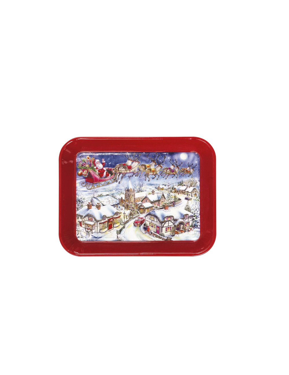 CHRISTMAS RED METAL TRAY | Brandani