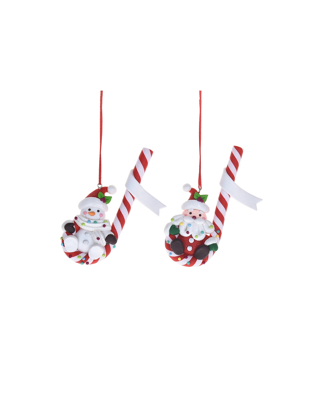 GINGER BREAD CANDY STICK DECORATION 2 PCS SET | Brandani