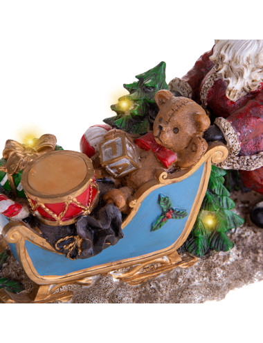 RESIN FATHER XMAS W/SLEIGH | Brandani