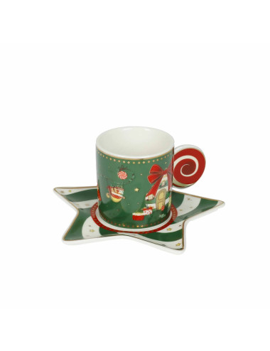 TAZZINA CAFFE' ELFOMAGIA SET 2 PZ NEW BONE CHINA | Brandani