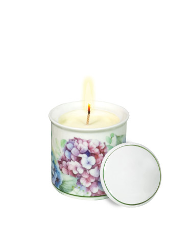 CANDELA FLORA CON COPERCHIO NEW BONE CHINA/CERA DI SOIA | Brandani