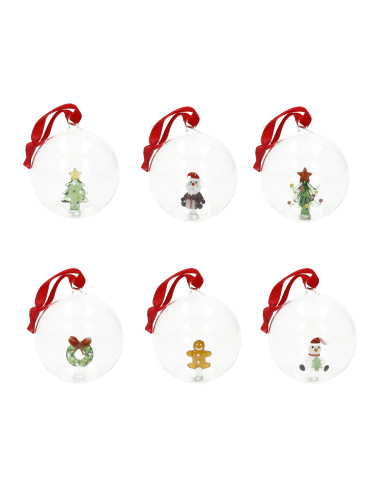 SFERA CHRISTMAS DECORI ASSORTITI INTERNI VETRO | Brandani