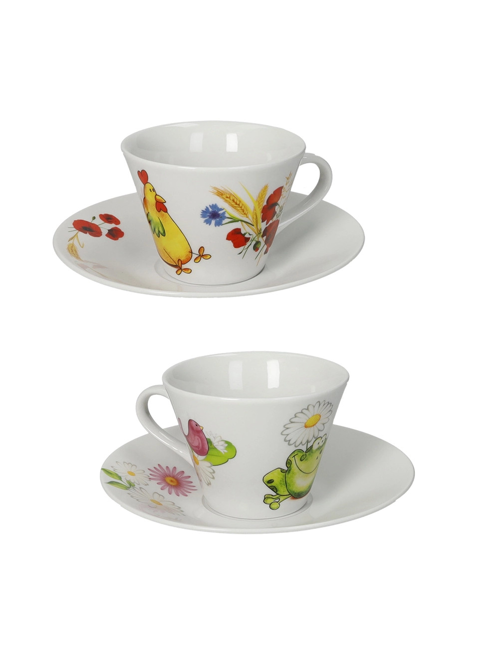 TAZZA THE' 4 STAGIONI SET 2 PZ DECORI ASSORTITI PORCELLANA | Brandani