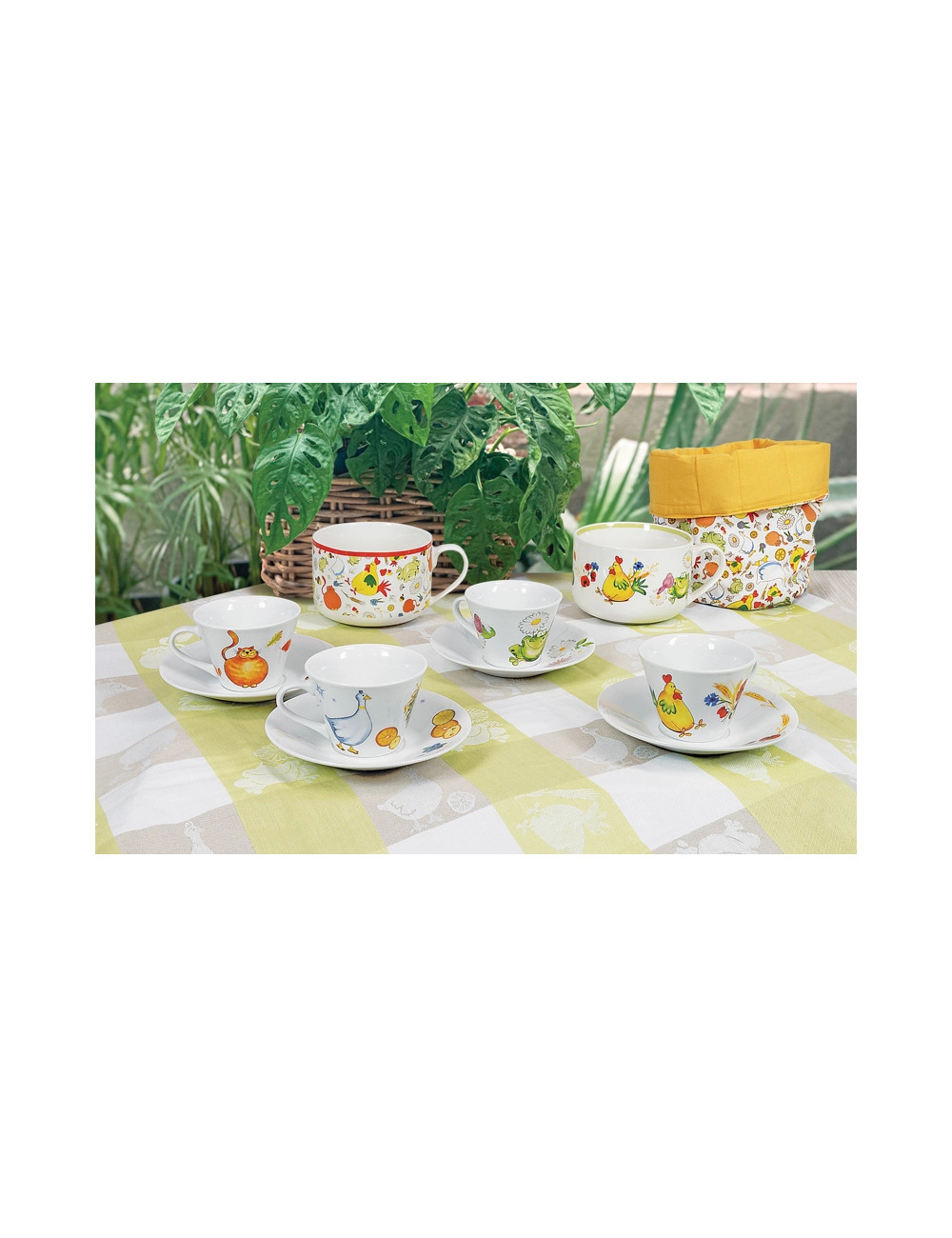 TAZZA THE' 4 STAGIONI SET 2 PZ DECORI ASSORTITI PORCELLANA | Brandani