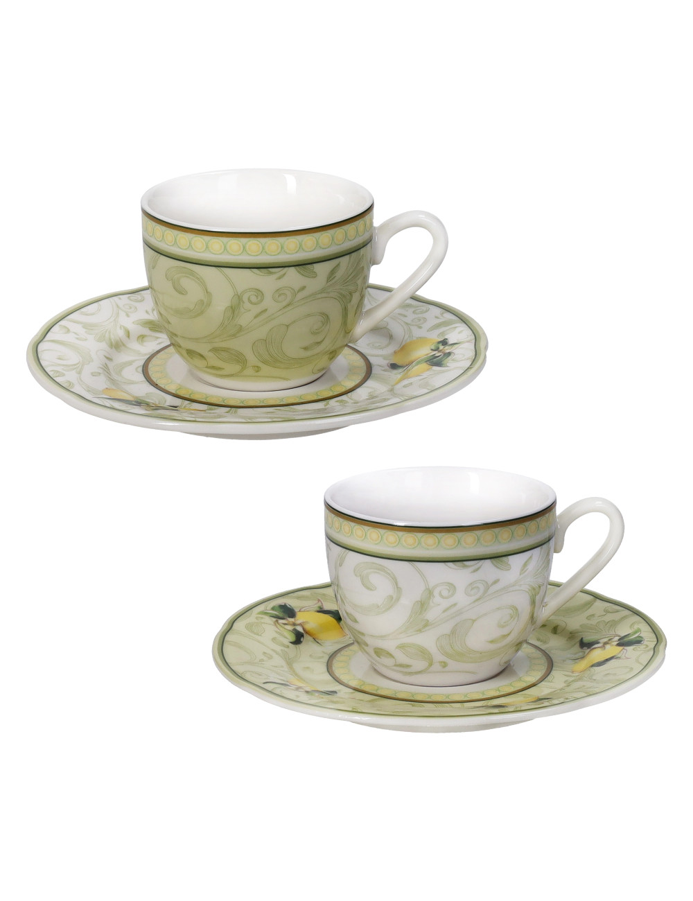 TAZZINA CAFFE' I LIMONI SET 2 PEZZI NEW BONE CHINA | Brandani