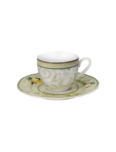 TAZZINA CAFFE' I LIMONI SET 2 PEZZI NEW BONE CHINA | Brandani