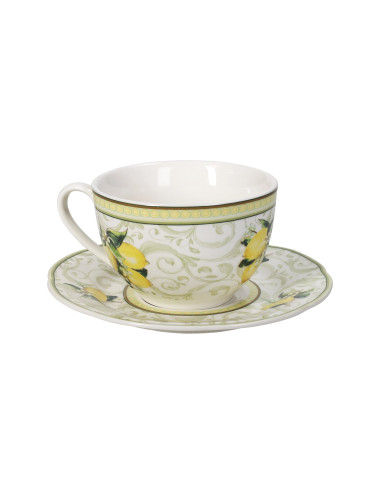 TAZZA THE' LIMONI SET 2 PEZZI NEW BONE CHINA | Brandani