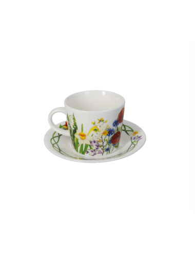 TAZZINA CAFFE FIORI DI CAMPO SET 2 PEZZI NEW BONE CHINA | Brandani