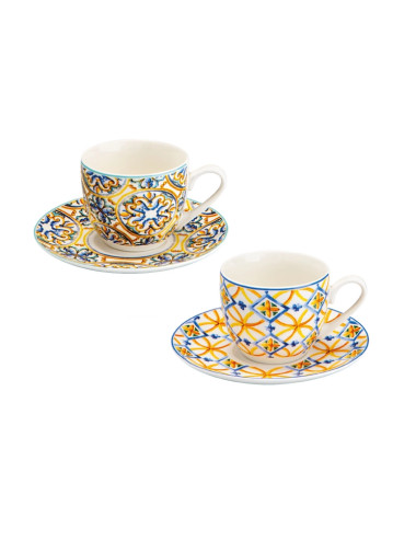 TAZZINA CAFFE MEDICEA SET 2 PZ NEW BONE CHINA  | Brandani